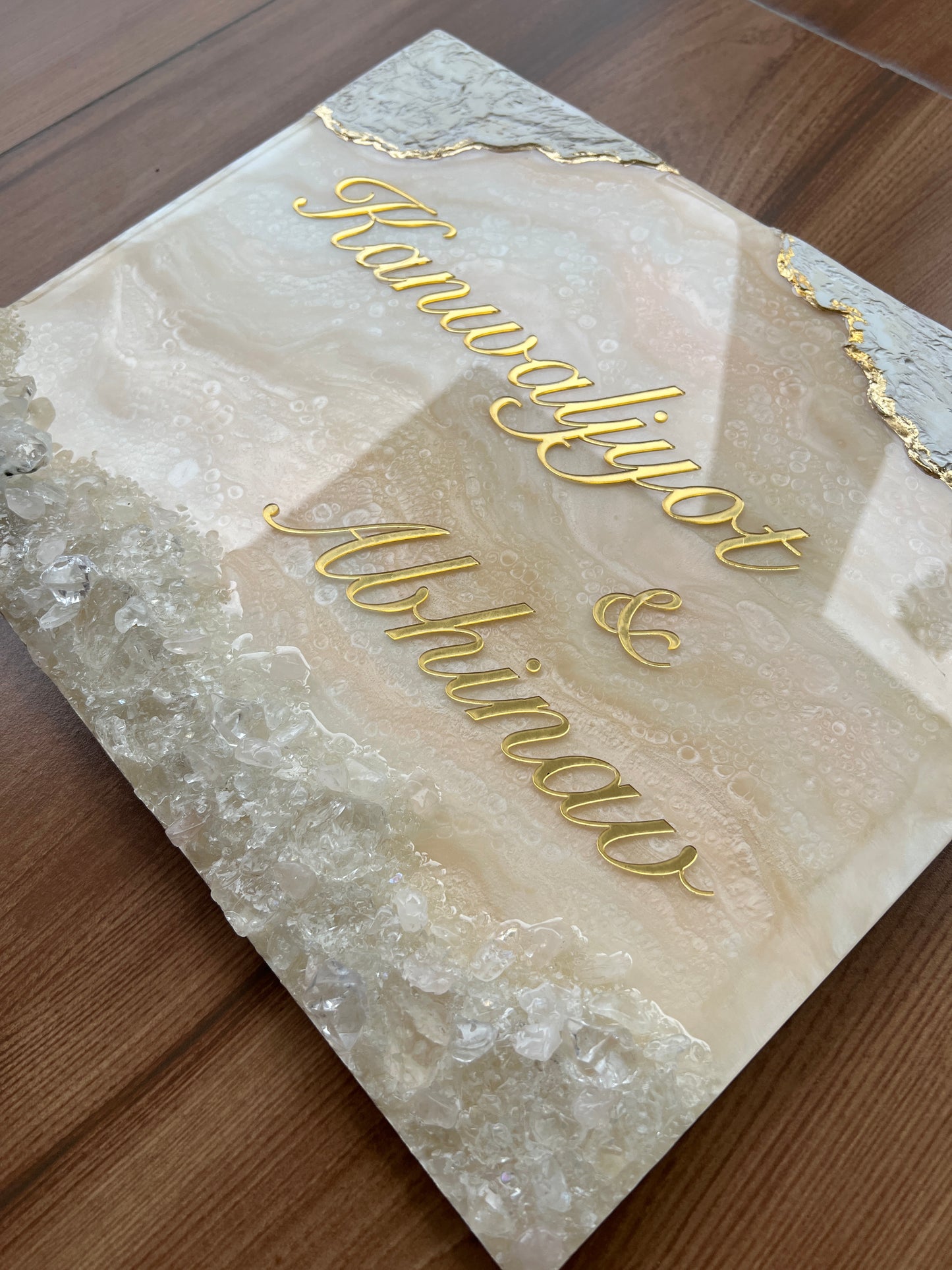 Champagne Crystal Nameplate (Copper)