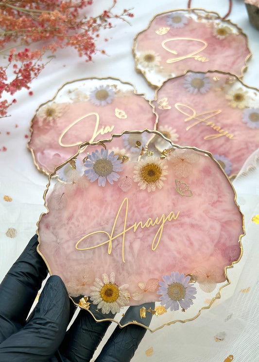 Pink coasters