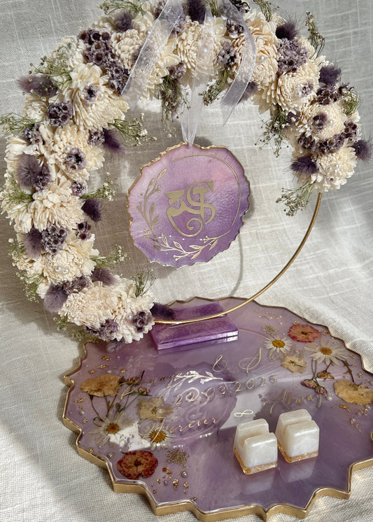 Floral Ring Platter- Lavender