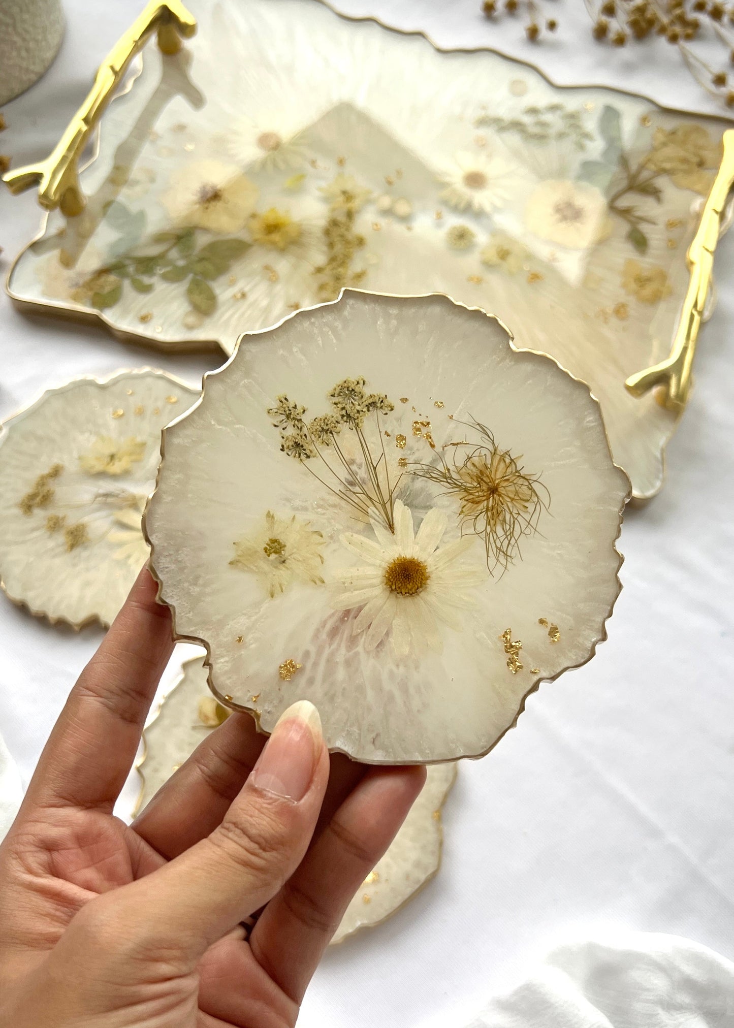 Ivory Rose Coaster