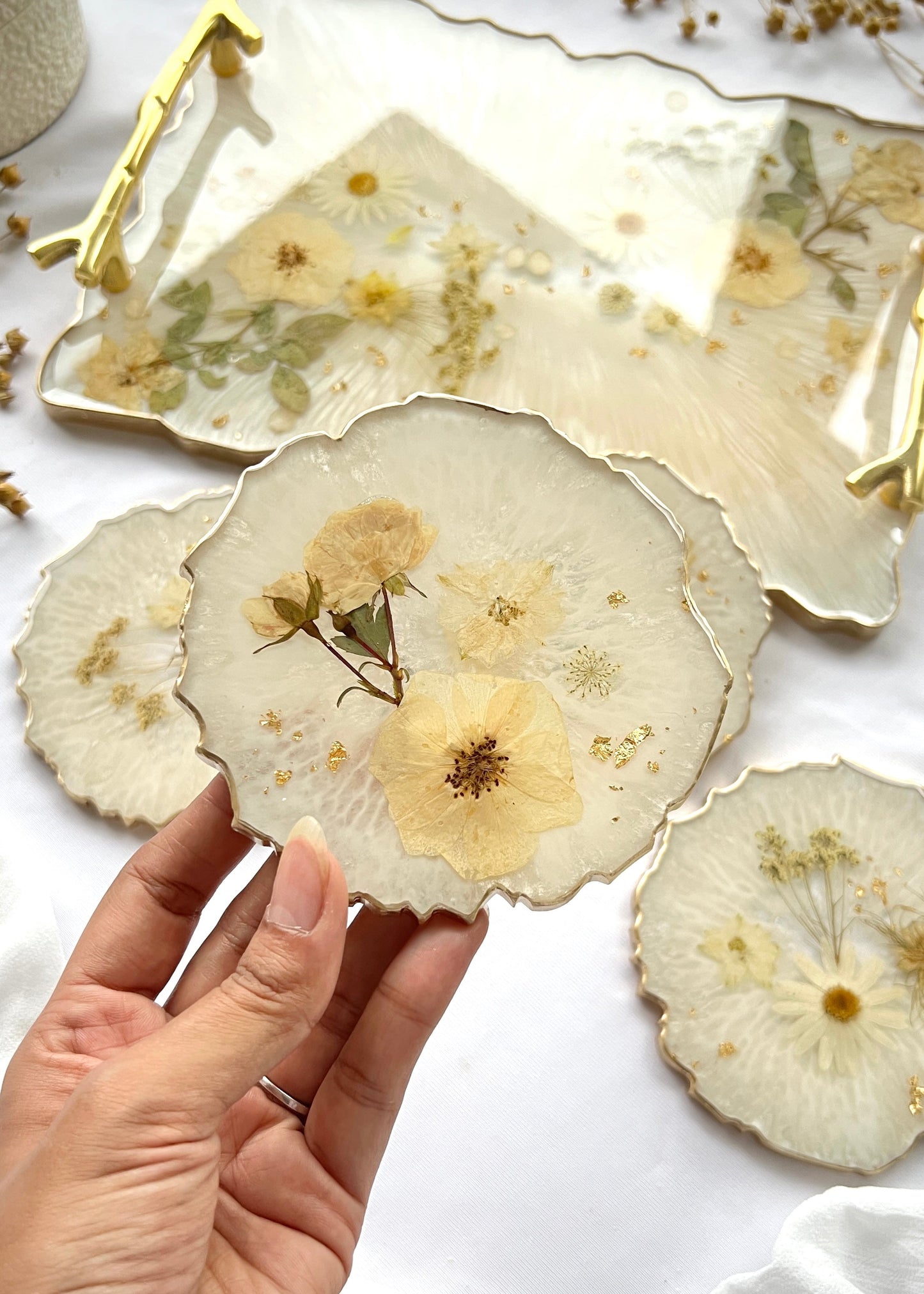 Ivory Rose Coaster