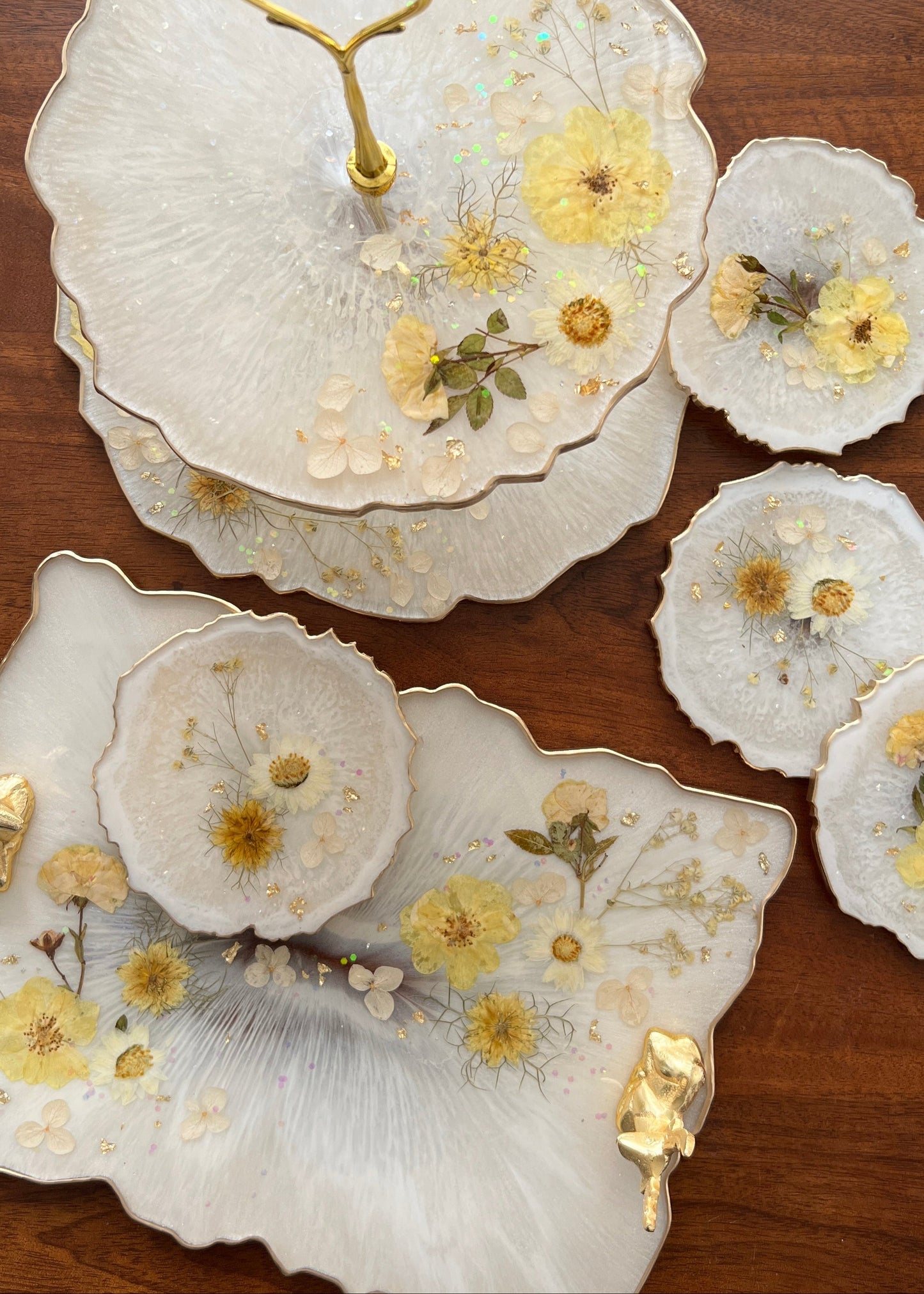 Ivory Rose Tray