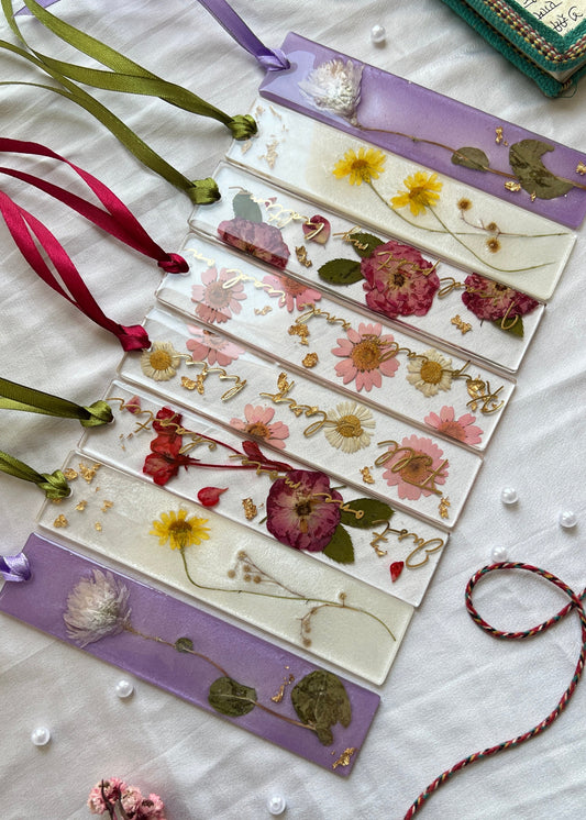 Floral Resin Bookmark