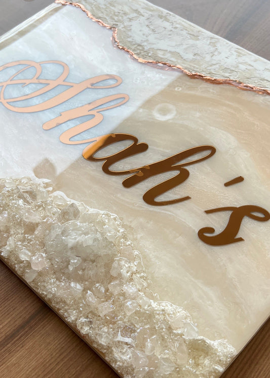 Champagne Crystal Nameplate (Copper)